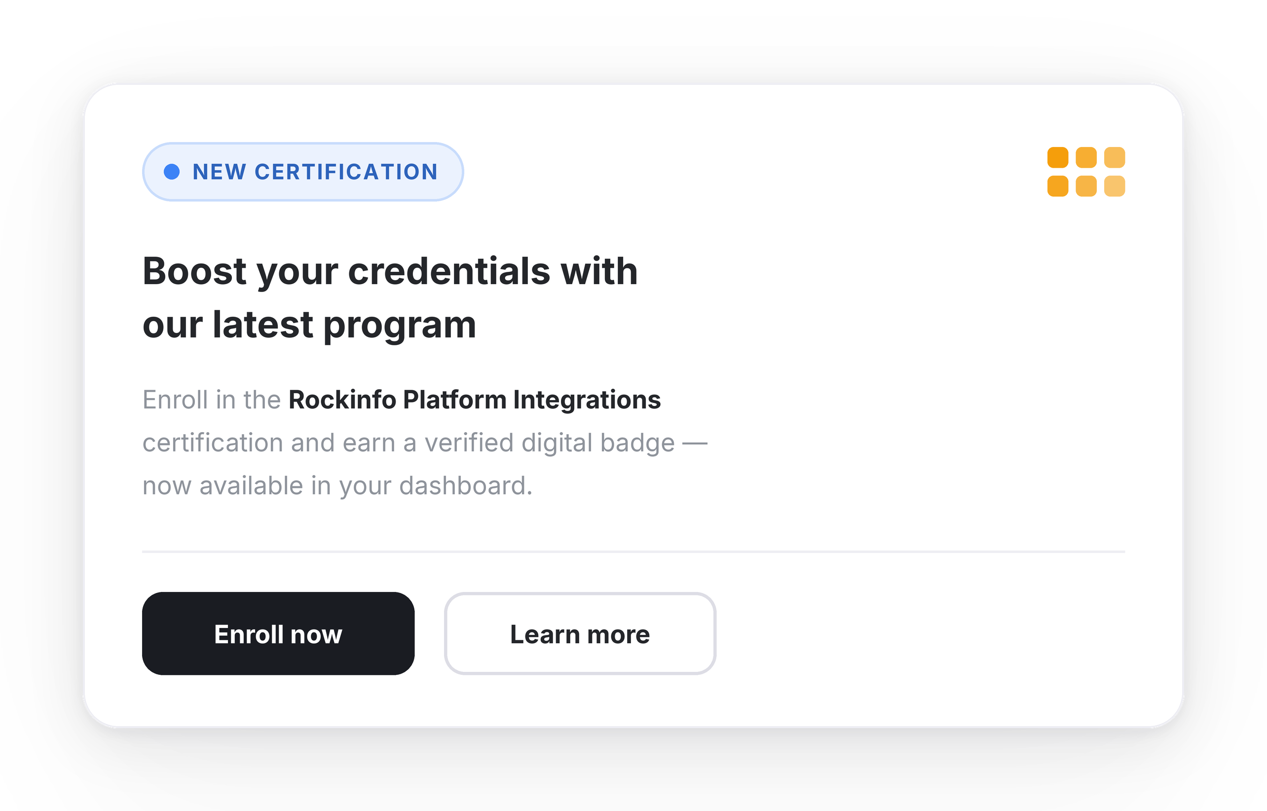 Creating a new certification